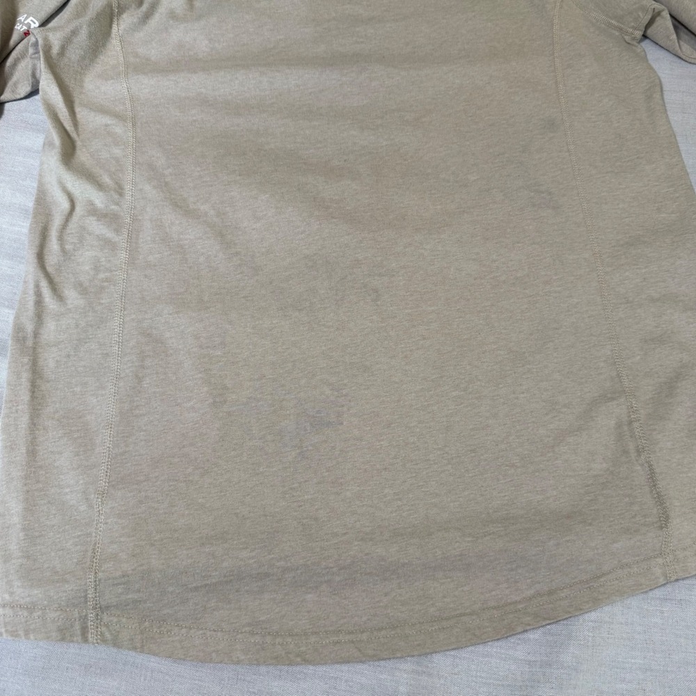 Ariat FR Mens Large Khaki Flame Resistant Long Sleeve Pocket T-Shirt CAT 2 PPE - Picture 6 of 14